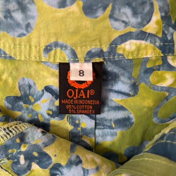 OJAI Floral Green & Blue Mini Skirt Size‎ 8 - Picture 4 of 5